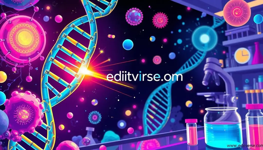 CRISPR gene editing illustration