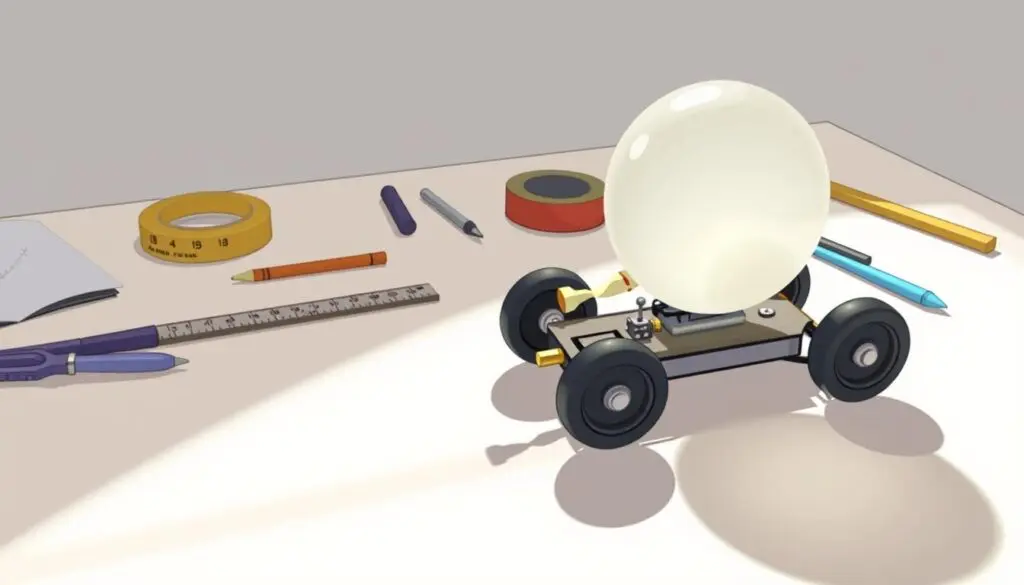 Balloon Car Experiment Setup