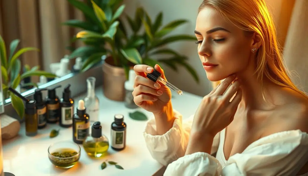 daily skincare routine with botanical extracts
