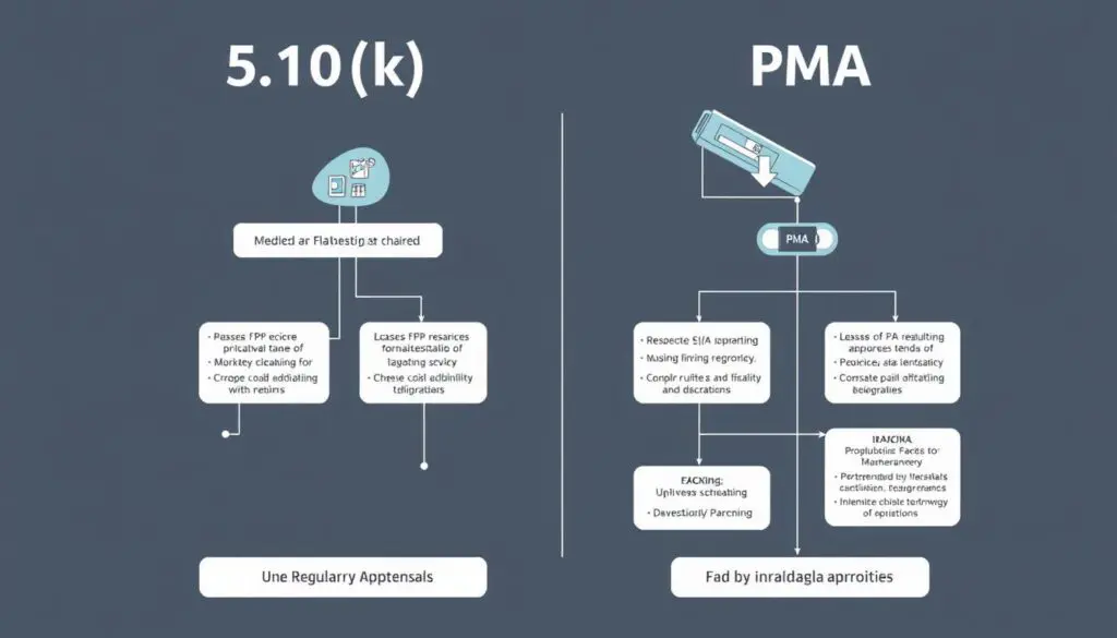 regulatory pathways comparison