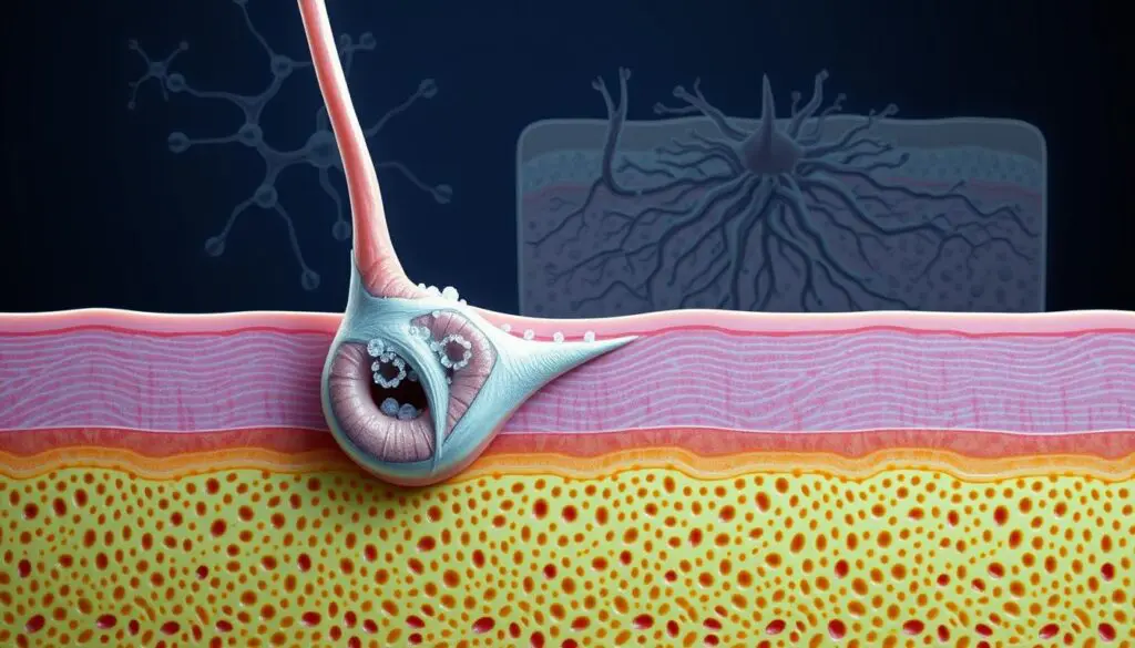 sweat gland obstruction mechanism