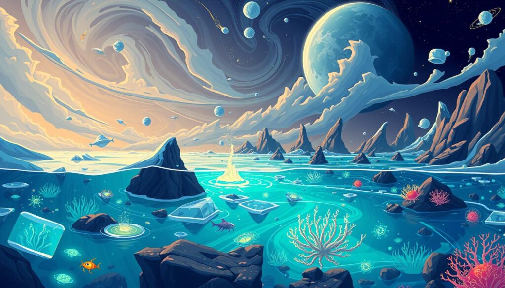 Extraterrestrial ocean worlds