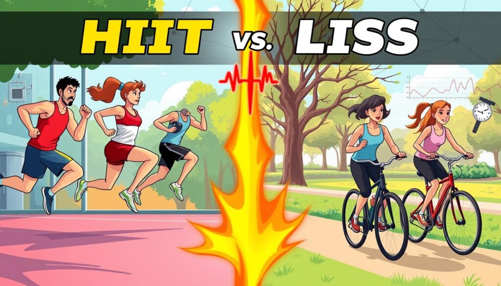 HIIT vs LISS, best cardio for weight loss, interval training ,  cardio