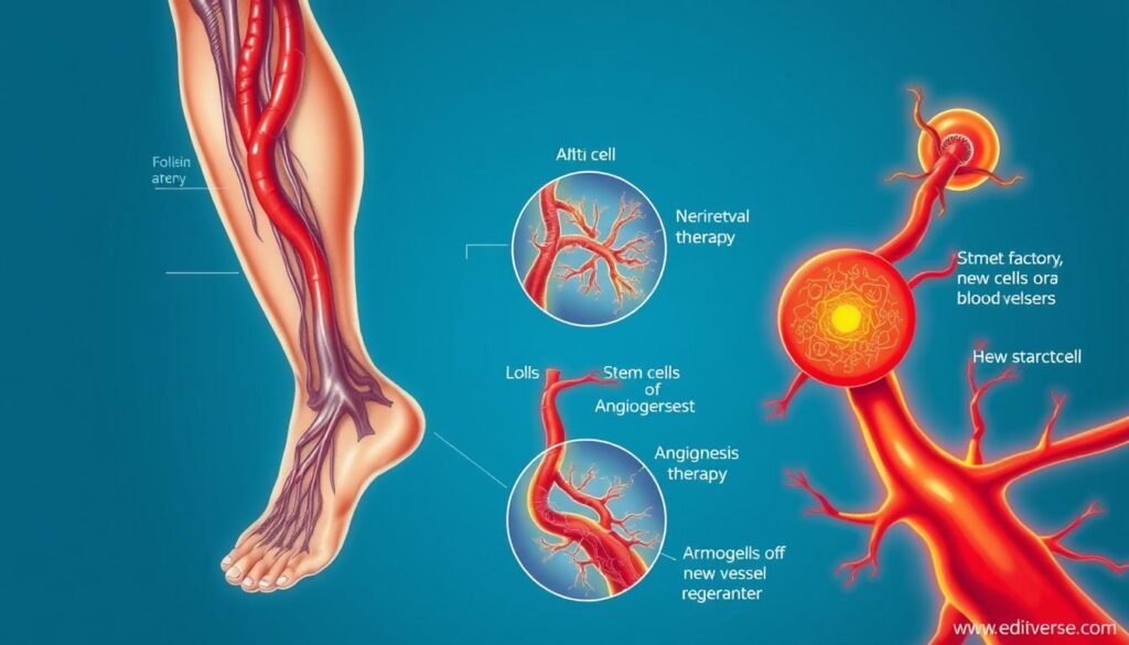 Peripheral artery disease, angiogenesis