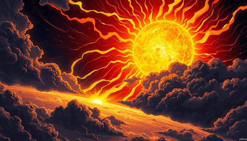 “Digital Apocalypse: How a Massive Solar Storm Could Cripple Earth”