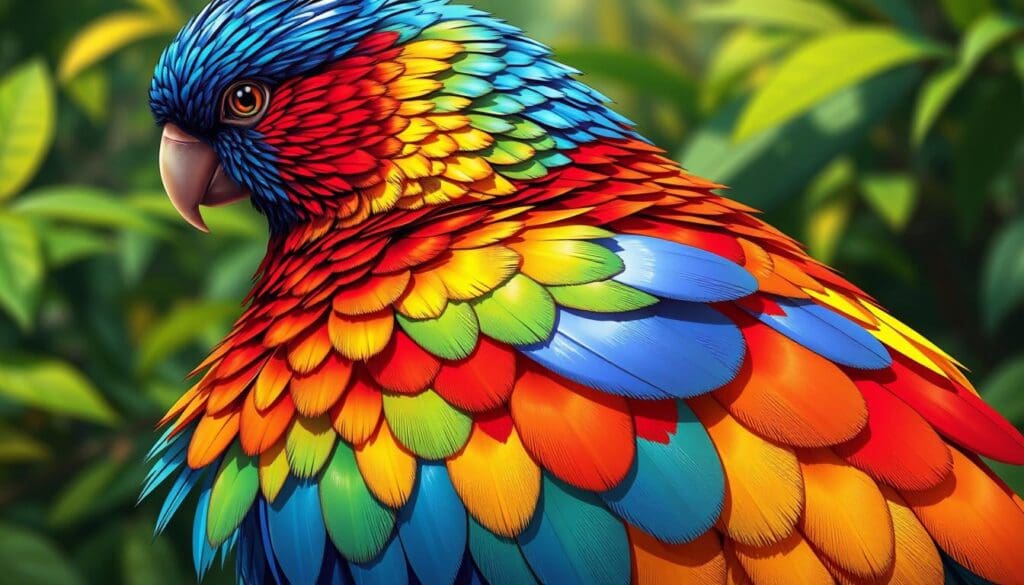 Colorful bird plumage Colorful bird plumage