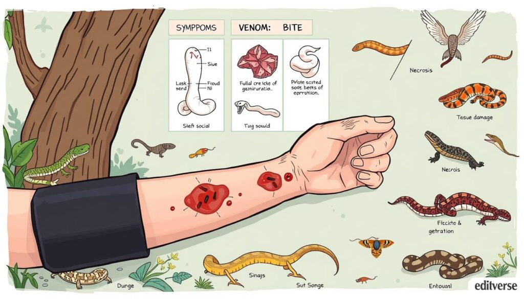 common symptoms of snake bites