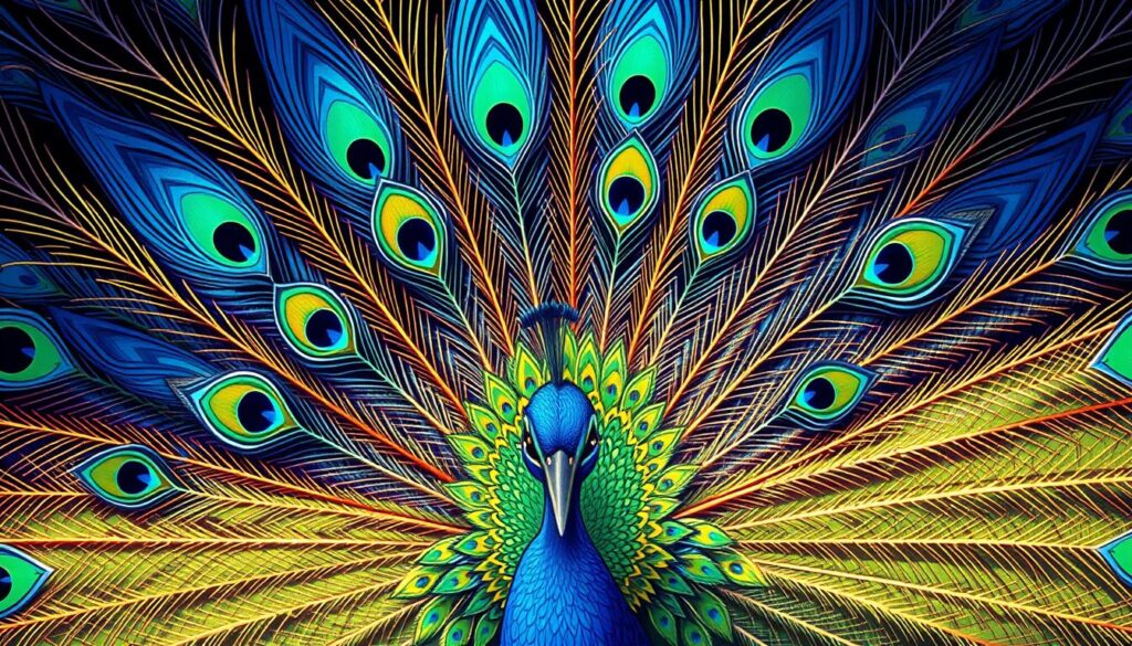 peacock feathers