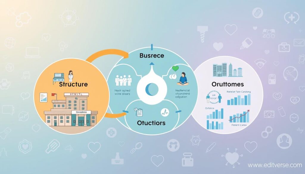 healthcare quality assessment, Donabedian framework, structure process outcome