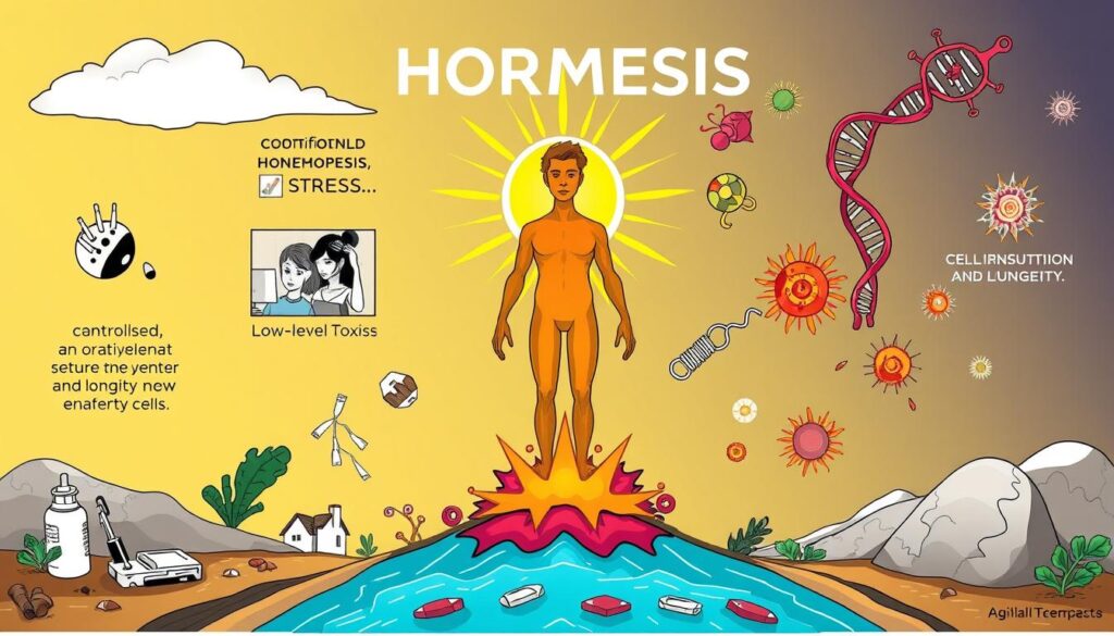hormesis, aging reversal, stress response, cellular resilience