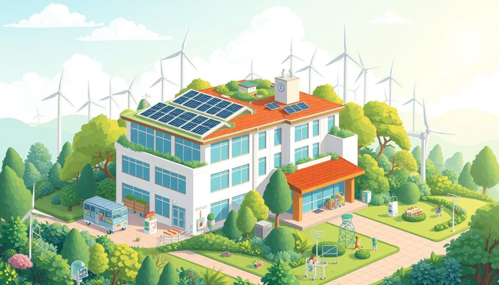 green healthcare, carbon footprint reduction, sustainable practices