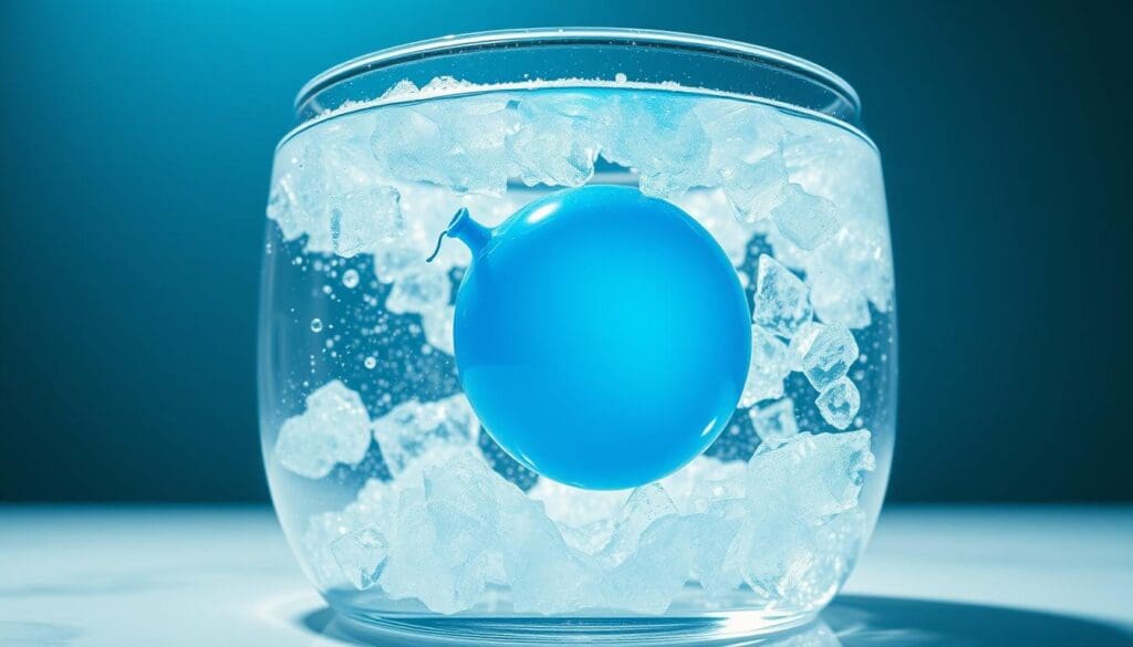 Balloon in Liquid Nitrogen Experiment Balloon in Liquid Nitrogen Experiment