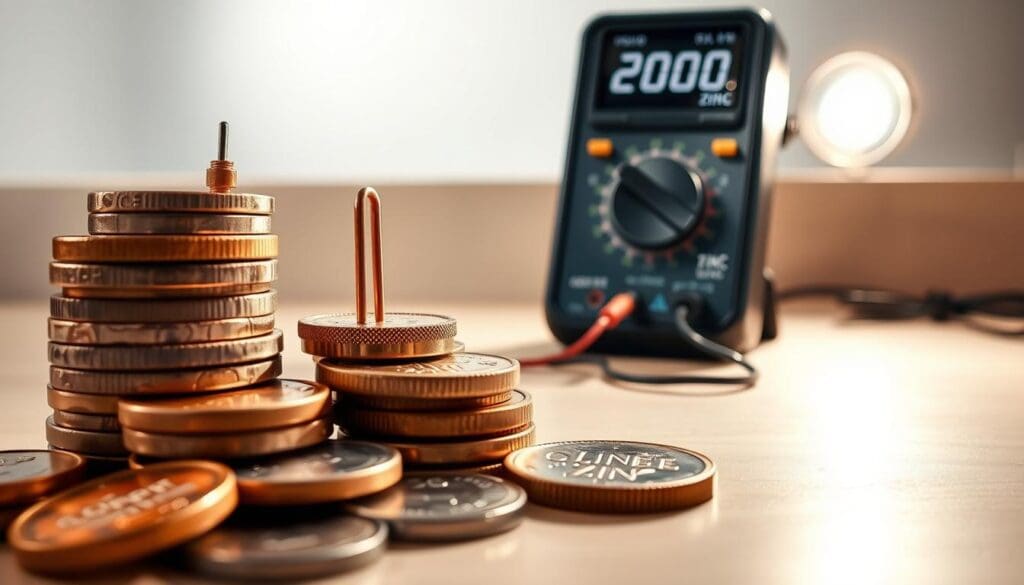 Coin Battery Experiment Setup Coin Battery Experiment Setup