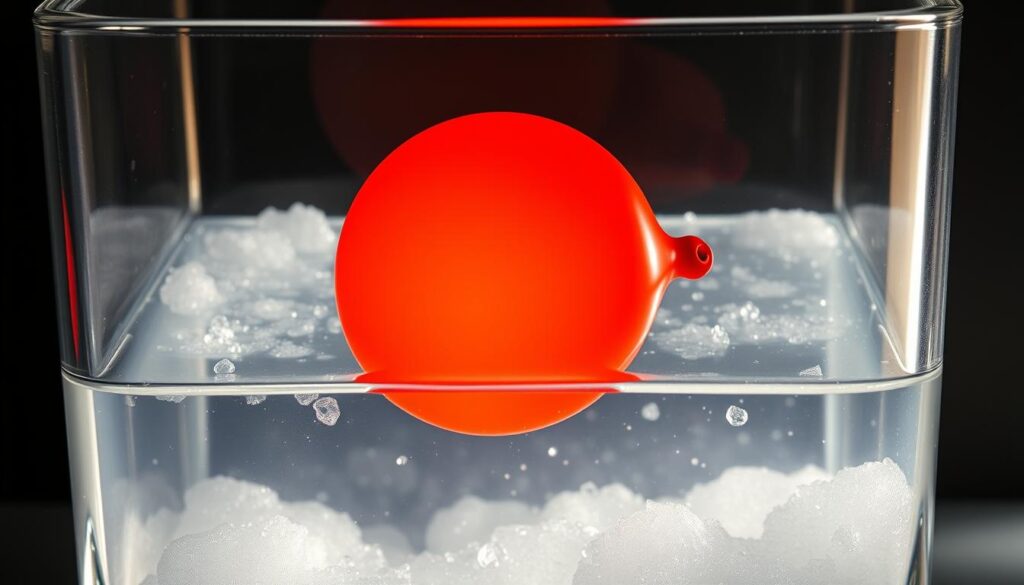 balloon in liquid nitrogen