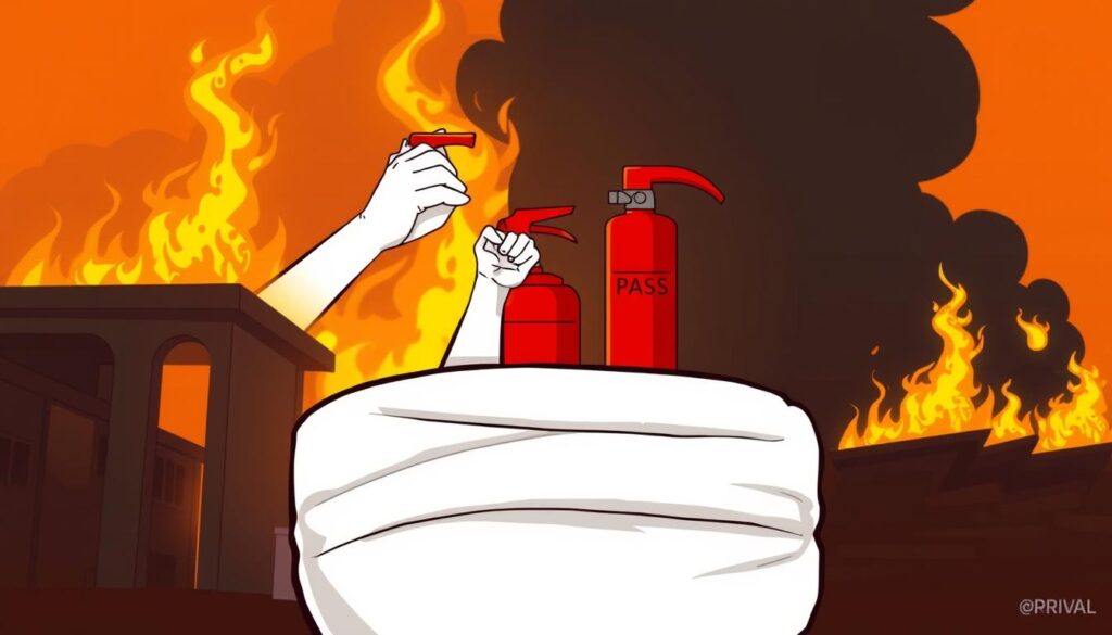 emergency fire extinguisher use