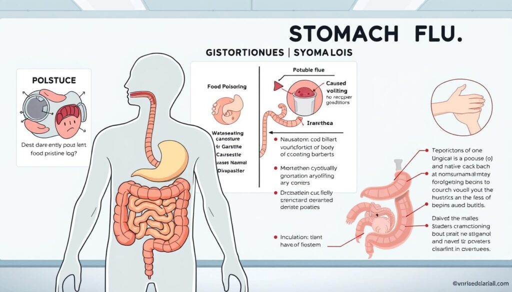 food poisoning versus stomach flu