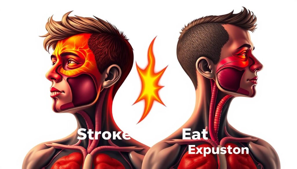 heat stroke versus heat exhaustion