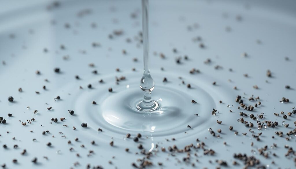 pepper water surface tension