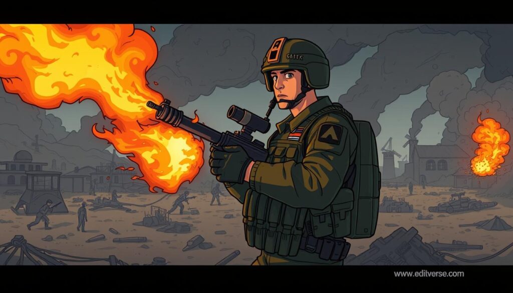 Military flamethrowers