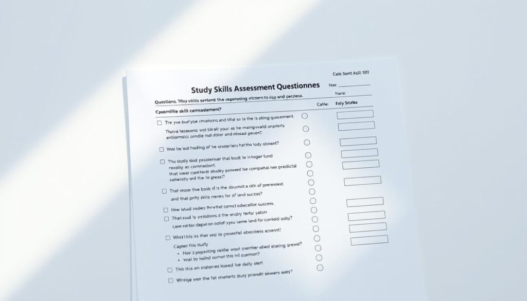 study skills assessment questionnaire
