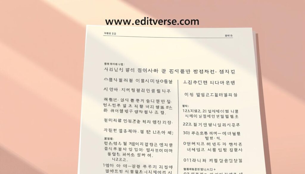 Editverse 포맷팅, 논문 서식 설정