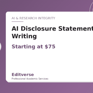 AI Disclosure Statement Writing — Editverse · AI & Research Integrity