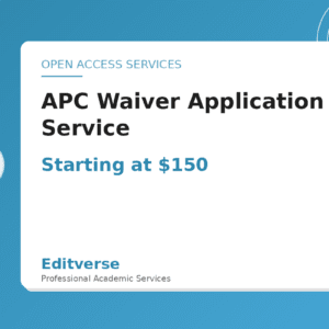 APC Waiver Application Service — Editverse · Open Access Services