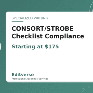 Conformità alla checklist CONSORT/STROBE — Editverse · Scrittura specializzata