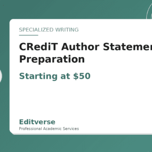 Preparazione della dichiarazione dell'autore CRediT — Editverse · Scrittura specializzata