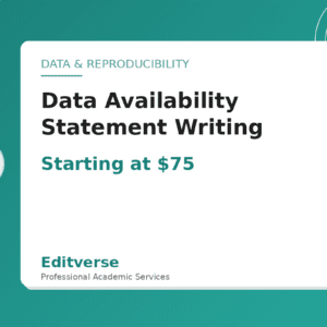 Data Availability Statement Writing — Editverse · Data & Reproducibility
