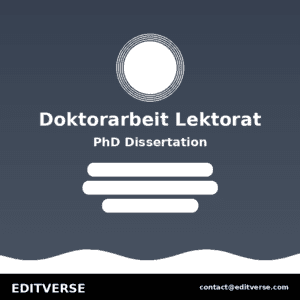Germany - Doktorarbeit Lektorat