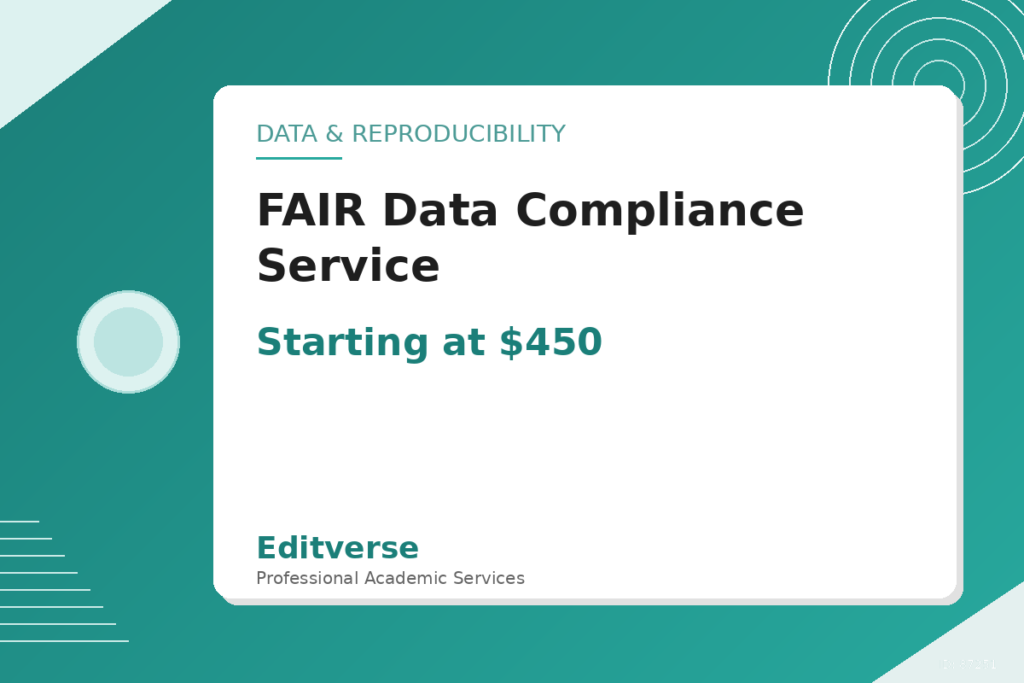 FAIR Data Compliance Service — Editverse · Data & Reproducibility