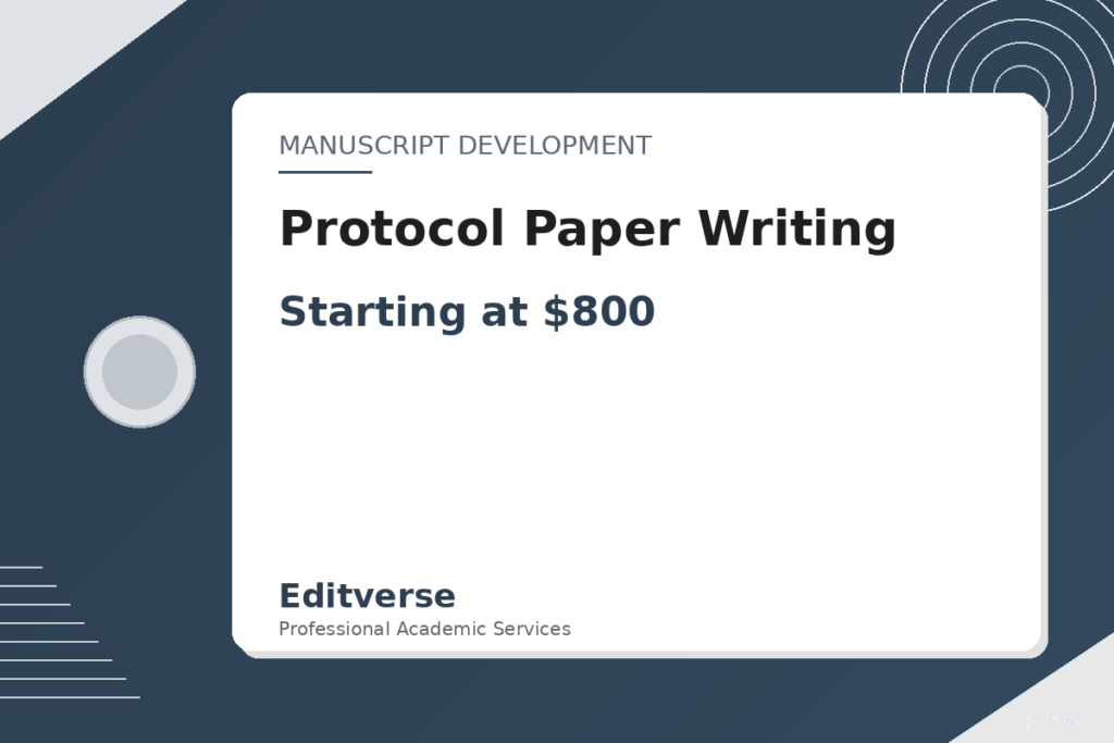 Protocol Paper Writing — Editverse · Manuscript Development