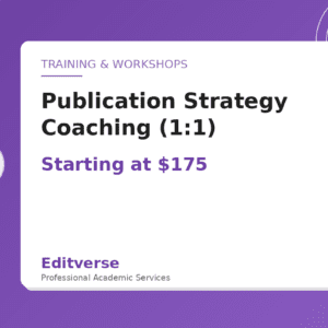 Publication Strategy Coaching (1:1) — Editverse · Training & Workshops