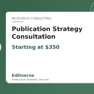 Publication Strategy Consultation — Editverse · Research Consulting