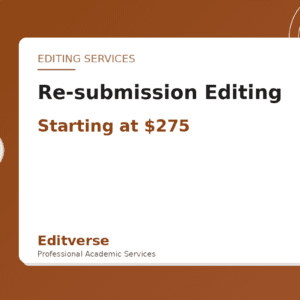 Correction et soumission ultérieure — Editverse · Services de correction