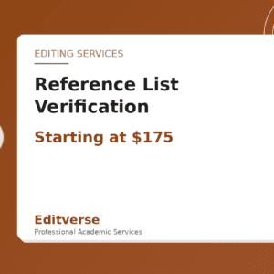 Verifica della lista di referenze — Editverse · Servizi di editing