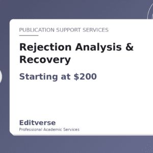 Analyse et récupération des rejets — Editverse · Services de soutien à la publication