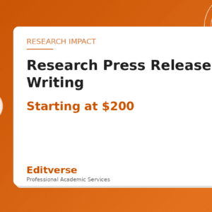 Research Press Release Writing — Editverse · Research Impact