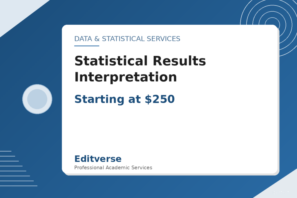 Statistical Results Interpretation — Editverse · Data & Statistical Services
