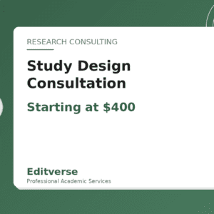 Consultoría en diseño de estudios — Editverse · Consultoría en investigación