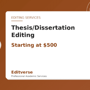 Thesis/Dissertation Editing