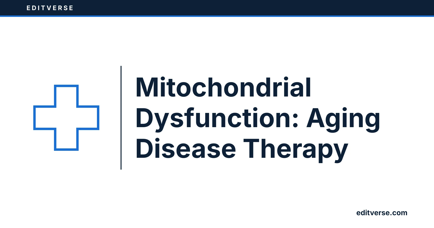 Editverse: Mitochondrial Dysfunction: Aging Disease Therapy