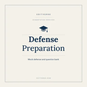 Defense Preparation Package by Editverse — mock dissertation defense and predicted question bank