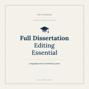 Editverse'ün Tam Tez Düzenleme Temel Seviyesi — dil ve tutarlılık tüm metin boyunca sağlanır.