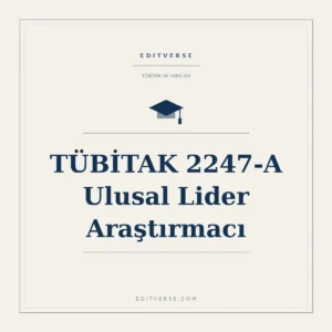 TÜBİTAK 2247-A Ulusal Lider Araştırmacı — Editverse hibe hizmeti