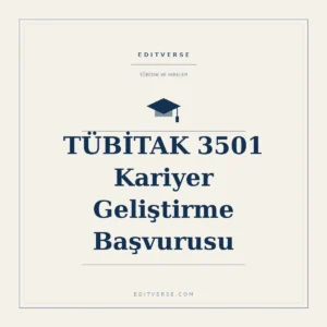 TÜBİTAK 3501 Kariyer Geliştirme Başvurusu — Editverse hibe hizmeti