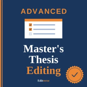 Master's Thesis Editing, Advanced tier